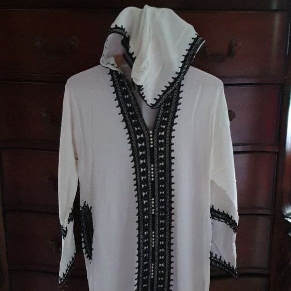 Ladies Boho Hooded Caftan sz Small - Picture 3 of 8